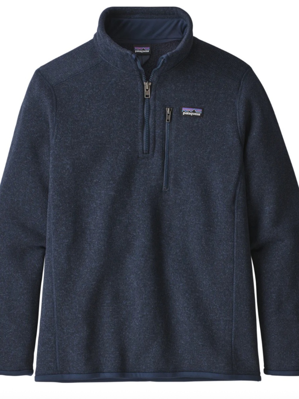 Patagonia Kids'‎ Better Sweater 1/4-Zip Fleece Sweatshirt Navy Blue Size XL 14